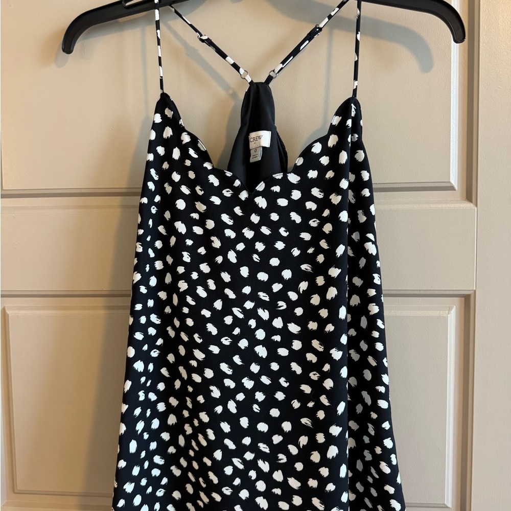 J. Crew Black and White Patterned Camisole